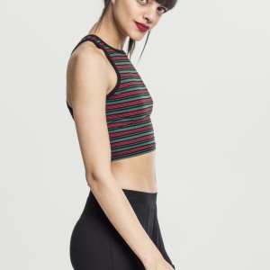 Ladies Rib Stripe Cropped Top - Img 4