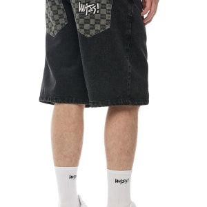 Mass Denim Higher Jeans Shorts loose fit black washed
