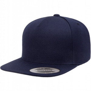 Premium 5-Panel Snapback Cap navy one size