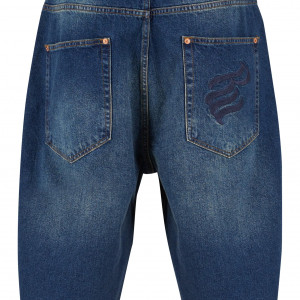 Rocawear FRI Baggy Fit Jeansshort light mid blue washed W31 L32 - Img 4