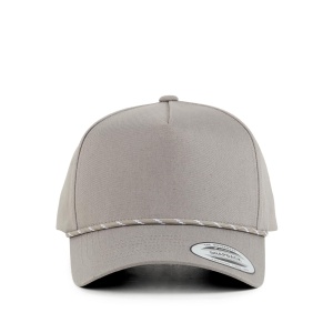 YP Classics® Retro Cotton Blend 5-Panel Snapback Cap with Braided Rope - Img 4