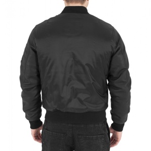 Basic Bomber Leather Imitation Sleeve Jacket - Img 2