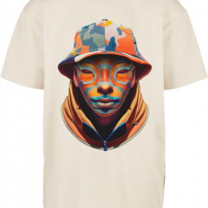 Camouflage Front Heavy Oversized Tee sand L - Img 3