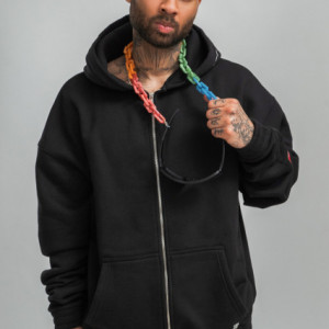 Dada Supreme Basic Logo Zip Hoodie Black - Img 3