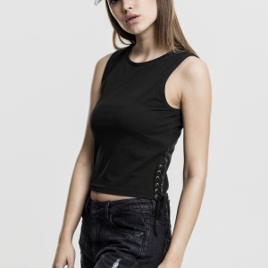 Ladies Lace Up Cropped Top