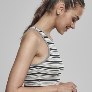 Ladies Rib Stripe Cropped Top - Img 16