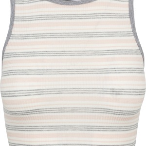 Ladies Rib Stripe Cropped Top - Img 26