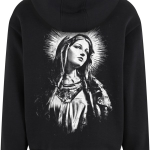 Mary Cross Fluffy Zip Hoody - Img 2