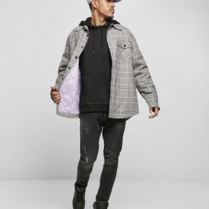 Plaid Out Quilted Shirt Jacket black/white L - Img 2