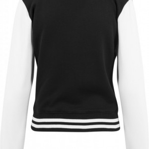 Ladies 2-tone College Sweatjacket blk/wht 3XL - Img 10