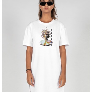 Ladies MEDUSA x Organic Oversized Slit Tee Dress - Img 4