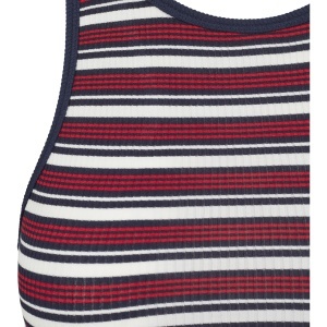 Ladies Rib Stripe Cropped Top - Img 8
