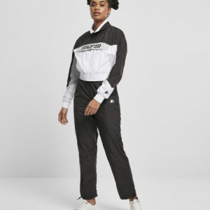 Ladies Starter Colorblock Pull Over Jacket black/white L - Img 4