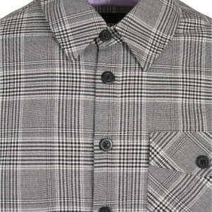 Plaid Out Quilted Shirt Jacket black/white L - Img 7