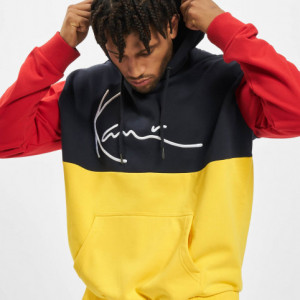 Karl Kani Men Hoodie Small Signature Block Teddy in yellow