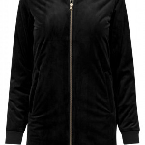 Ladies Long Velvet Jacket black L - Img 3