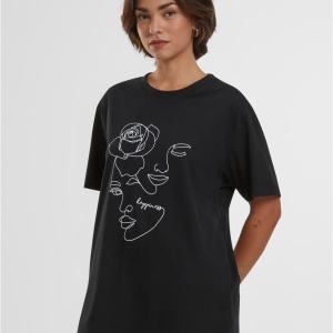 Ladies One Line Rose Tee