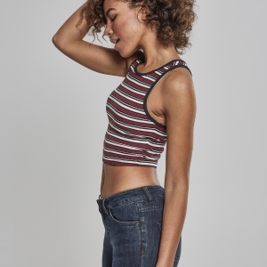 Ladies Rib Stripe Cropped Top - Img 10