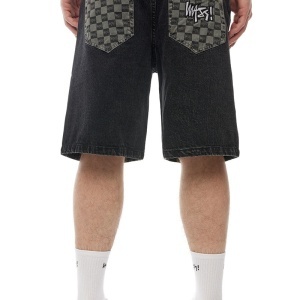 Mass Denim Higher Jeans Shorts loose fit black washed - Img 2