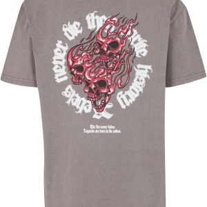 MJG Heavy Oversized Acid Washed Tee - Rebels never die - Img 4