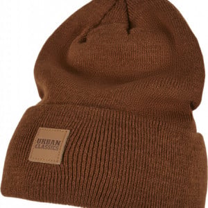 Synthetic Leatherpatch Long Beanie - Img 2