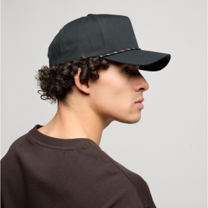 YP Classics® Retro Cotton Blend 5-Panel Snapback Cap with Braided Rope