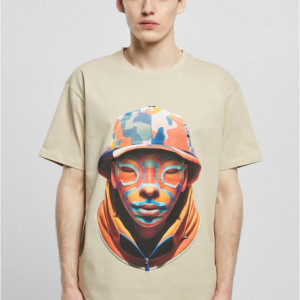 Camouflage Front Heavy Oversized Tee sand L - Img 2