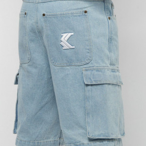 Karl Kani - OG Retro Cargo Denim Shorts light blue - Img 2