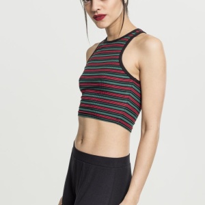 Ladies Rib Stripe Cropped Top - Img 2
