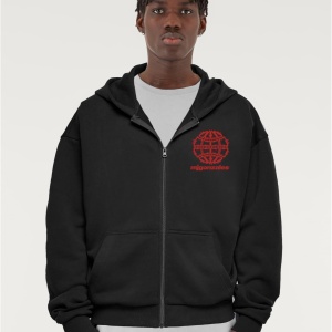 MJG Heavy Oversized Zip Hoody - Global Flame
