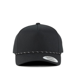 YP Classics® Retro Cotton Blend 5-Panel Snapback Cap with Braided Rope - Img 2