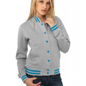 Ladies Metallic College Sweatjacket