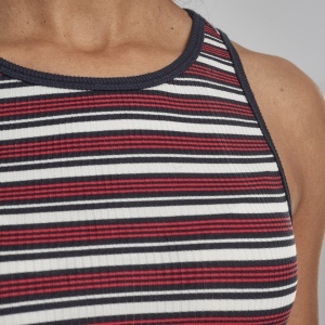 Ladies Rib Stripe Cropped Top - Img 14