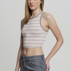 Ladies Rib Stripe Cropped Top - Img 24