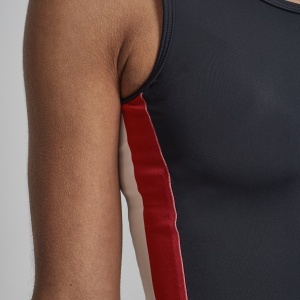 Ladies Side Stripe Cropped Zip Top - Img 14