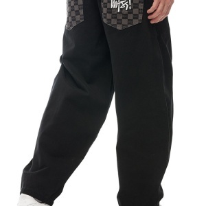 Mass Denim Higher Pants Extra Baggy Fit black