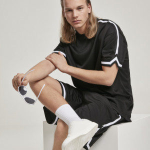 Oversized Stripes Mesh Tee - Img 3