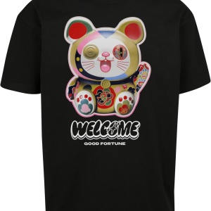 Welcome Cat Heavy Oversize Tee black L - Img 2