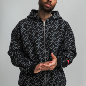 Dada Supreme All Over Zip Hoodie Black - Img 5