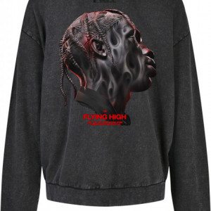 Flying High Oversize Hoody acid black L