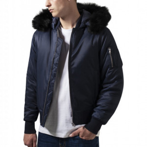 Hooded Basic Bomber Jacket