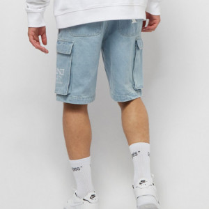 Karl Kani - OG Retro Cargo Denim Shorts light blue - Img 4