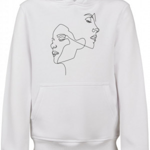 Kids One Line Fit Hoody white 110/116