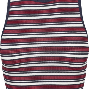 Ladies Rib Stripe Cropped Top - Img 6