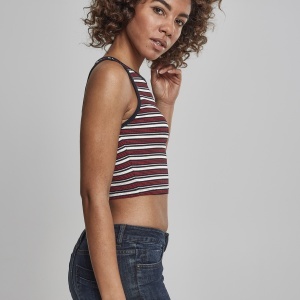 Ladies Rib Stripe Cropped Top - Img 11