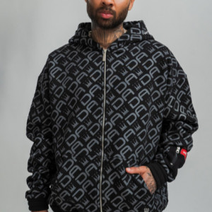Dada Supreme All Over Zip Hoodie Black - Img 6