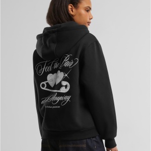 Feel The Pain Ladies Fluffy Zip Hoody - Img 2
