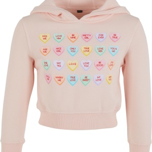 Kids Sweet Heart Candy Cropped Hoody