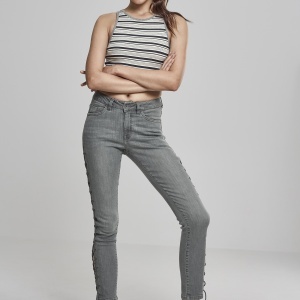 Ladies Rib Stripe Cropped Top - Img 18