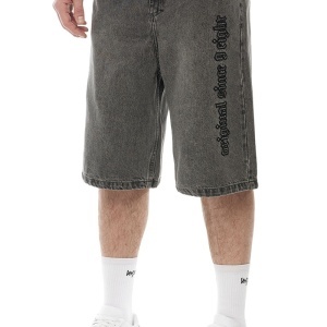Mass Denim Clan Jeans Shorts extra baggy fit grey